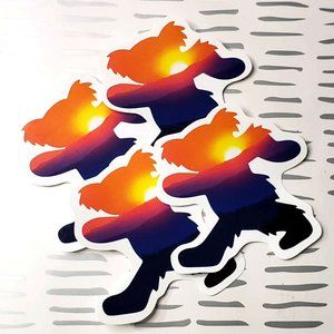 Mountains Sunset Bear Bundle of 4 Vinyl Stickers